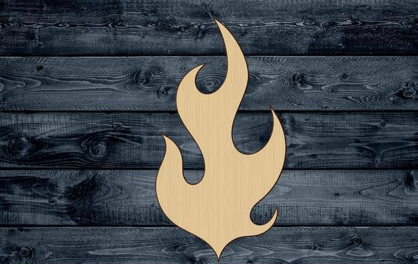 Flame Fire Wood Cutout Shape Silhouette Blank Unpainted Sign 1/4 inch thick
