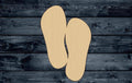 Flipflops Flip Flops Beach Wood Cutout Sea Ocean Shape Blank Unpainted Sign 1/4 inch thick