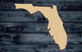 Florida State Wood Cutout Silhouette Blank Unpainted Sign 1/4 inch thick