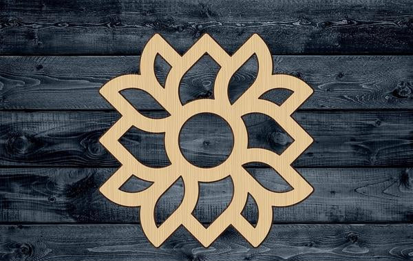 Flower Stylized Celtic Wood Cutout Silhouette Blank Unpainted Sign 1/4 inch thick