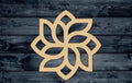 Flower Stylized Celtic Wood Cutout Silhouette Blank Unpainted Sign 1/4 inch thick