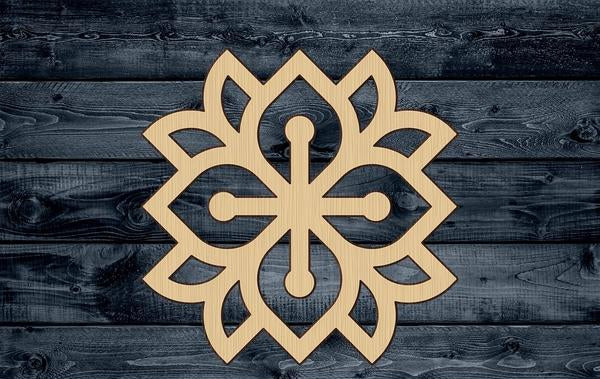 Flower Stylized Celtic Wood Cutout Silhouette Blank Unpainted Sign 1/4 inch thick