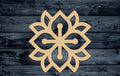 Flower Stylized Celtic Wood Cutout Silhouette Blank Unpainted Sign 1/4 inch thick