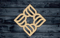 Flower Stylized Celtic Wood Cutout Silhouette Blank Unpainted Sign 1/4 inch thick