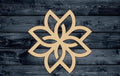 Flower Stylized Celtic Wood Cutout Silhouette Blank Unpainted Sign 1/4 inch thick