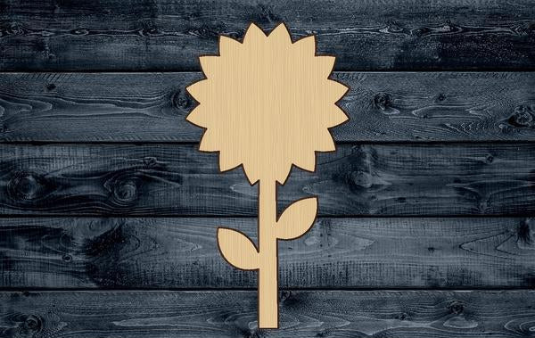 Flower Sunflower Plant Wood Cutout Silhouette Blank Unpainted Sign 1/4 inch thick