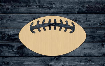 Football Ball Sport Wood Cutout Shape Silhouette Blank Unpainted Sign 1/4 inch thick