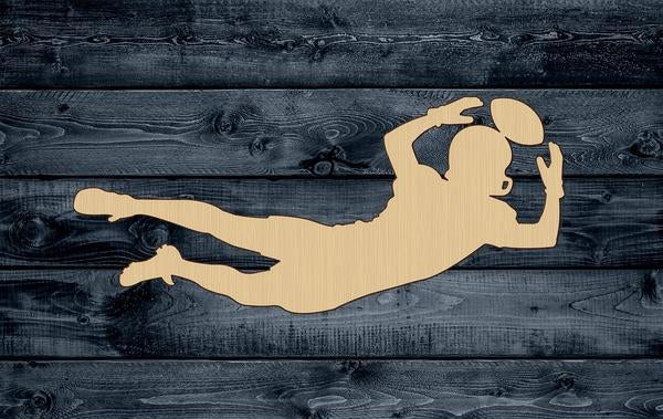 Football Catch Touchdown Wood Cutout Party Shape Blank Unpainted Sign 1/4 inch thick