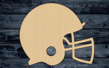 Football Helmet Shape Silhouette Blank Unpainted Wood Cutout Sign 1/4 inch thick