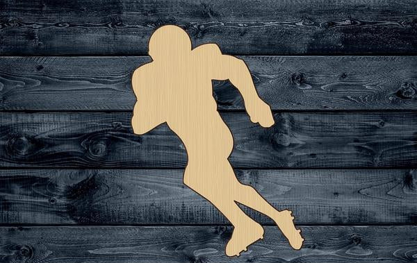 Football Receiver Player Wood Cutout Shape Silhouette Blank Unpainted Sign 1/4 inch thick