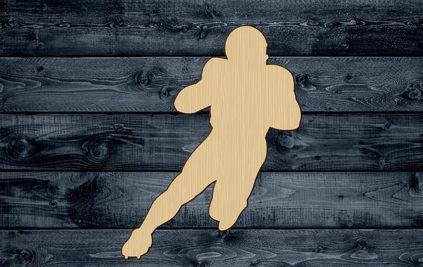 Football Receiver Player Wood Cutout Shape Silhouette Blank Unpainted Sign 1/4 inch thick