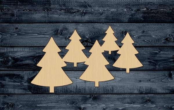 Forest Pine Tree Wood Cutout Shape Silhouette Blank Unpainted Sign 1/4 inch thick