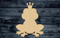 Frog Prince Crown Wood Cutout Shape Silhouette Blank Unpainted Sign 1/4 inch thick
