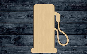 Gas Pump Wood Cutout Shape Silhouette Blank Unpainted Sign 1/4 inch thick