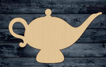 Genie Lamp Wood Cutout Shape Silhouette Blank Unpainted Sign 1/4 inch thick