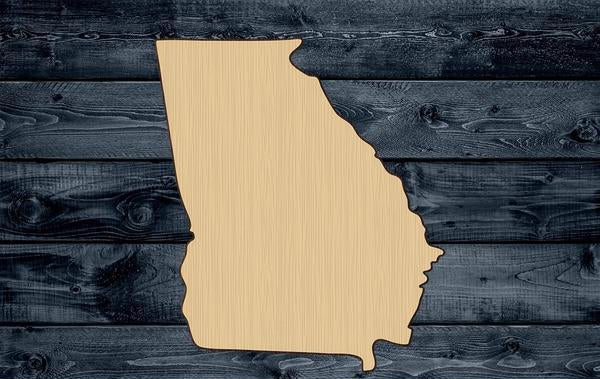 Georgia State Wood Cutout Silhouette Blank Unpainted Sign 1/4 inch thick