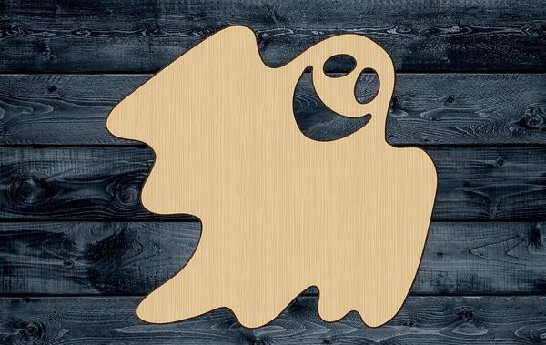 Ghost Phantom Halloween Wood Cutout Silhouette Blank Unpainted Sign 1/4 inch thick