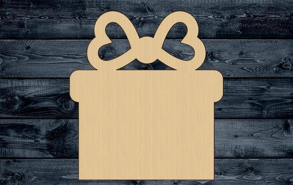 Gift Present Wood Cutout Shape Silhouette Blank Unpainted Sign 1/4 inch thick