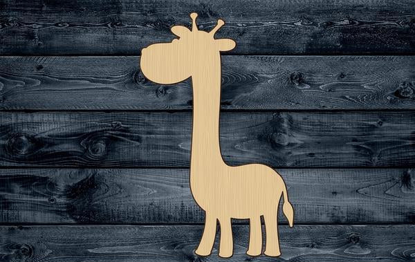 Giraffe Baby Jungle Wood Cutout Shape Silhouette Blank Unpainted Sign 1/4 inch thick