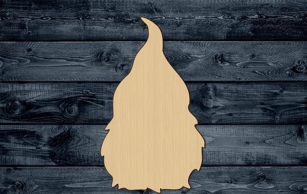 Gnome Garden Beard Elf Wood Cutout Shape Silhouette Blank Unpainted Sign 1/4 inch thick