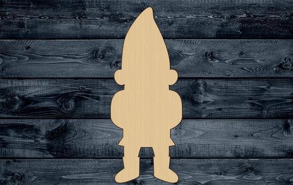 Gnome Garden Wood Cutout Shape Silhouette Blank Unpainted Sign 1/4 inch thick