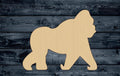Gorilla Monkey Ape Jungle Shape Silhouette Blank Unpainted Wood Cutout Sign 1/4 inch thick