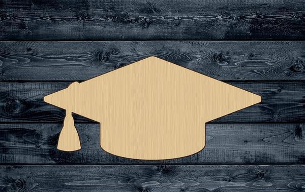 Graduation Student Hat Cap Wood Cutout Unpainted Sign 1/4 inch thick