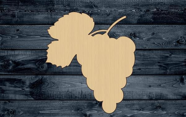 Grape Vineyard Wood Cutout Shape Silhouette Blank Unpainted Sign 1/4 inch thick