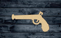 Gun Pirate Weapon Wood Cutout Silhouette Blank Unpainted Sign 1/4 inch thick