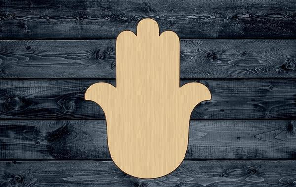 Hamsa Palm Amulet Wood Cutout Shape Silhouette Blank Unpainted Sign 1/4 inch thick