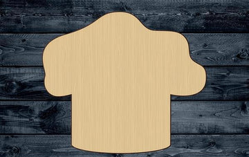 Hat Cap Cook Chef Wood Cutout Shape Silhouette Blank Unpainted Sign 1/4 inch thick