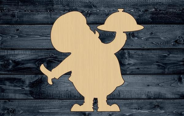 Hat Cap Cook Chef Wood Cutout Shape Silhouette Blank Unpainted Sign 1/4 inch thick