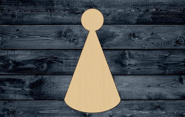 Hat Party Birthday Wood Cutout Shape Silhouette Blank Unpainted Sign 1/4 inch thick