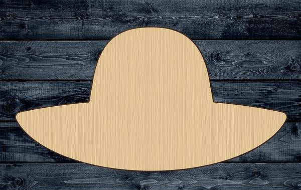 Hat Summer Women Lady Wood Cutout Shape Silhouette Blank Unpainted Sign 1/4 inch thick
