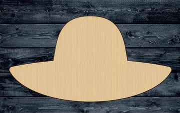 Hat Summer Women Lady Wood Cutout Shape Silhouette Blank Unpainted Sign 1/4 inch thick