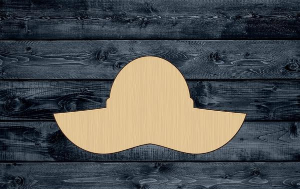 Hat Summer Women Lady Wood Cutout Shape Silhouette Blank Unpainted Sign 1/4 inch thick
