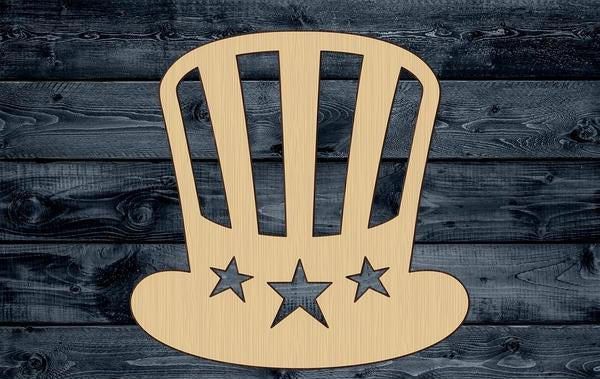 Hat Uncle Sam Wood Cutout Contour Silhouette Blank Unpainted Sign 1/4 inch thick
