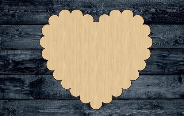 Heart Love Valentinie Wood Cutout Shape Silhouette Blank Unpainted Sign 1/4 inch thick