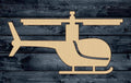 Helicopter Chopper Shape Silhouette Blank Unpainted Wood Cutout Sign 1/4 inch thick