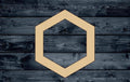 Hexagon Shape Silhouette Blank Unpainted Wood Cutout Sign 1/4 inch thick