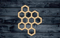 Honeycomb Bee Nest Wood Cutout Shape Silhouette Blank Unpainted Sign 1/4 inch thick