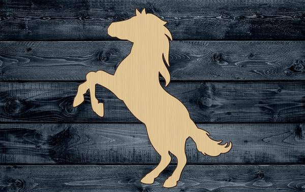 Horse Standing Rear Up Animal Wood Cutout Silhouette Blank Unpainted Sign 1/4 inch thick