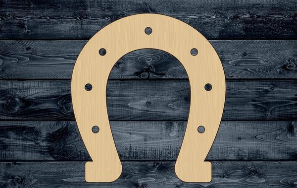 Horseshoe Wood Cutout Shape Silhouette Blank Unpainted Sign 1/4 inch thick