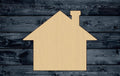 House Mansion Wood Cutout Shape Silhouette Blank Unpainted Sign 1/4 inch thick