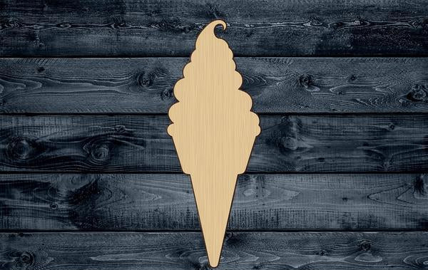 Icecream Ice Cream Desert Food Shape Blank Unpainted Wood Cutout Sign 1/4 inch thick