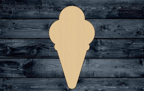 Icecream Ice Cream Dessert Food Shape Blank Unpainted Wood Cutout Sign 1/4 inch thick