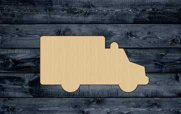 Ambulance Car Toy Wood Cutout Party Shape Blank Unpainted Sign 1/4 inch thick