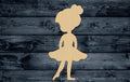 Ballet Ballerina Girl Baby Dancer Tutu Dress Wood Cutout Shape Silhouette Blank Unpainted Sign 1/4 inch thick