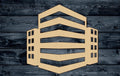 Hotel Motel Building House Wood Cutout Silhouette Blank Unpainted Sign 1/4 inch thick