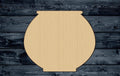Fish Bowl Aquarium Vase Glass Wood Cutout Shape Silhouette Blank Unpainted Sign 1/4 inch thick
